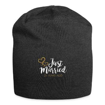 Just Married 25 Years Ago T-Shirt Partnerlook - Jersey-Beanie - Anthrazit - Vorne