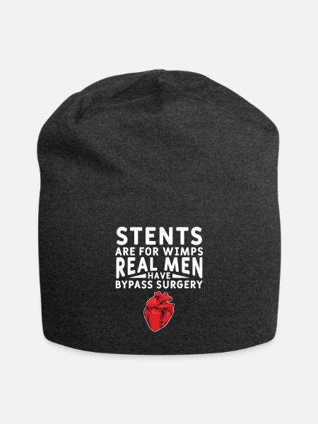 Stents are for wimps Bypass Surgery Heart Survivor - Jersey-Beanie - Anthrazit