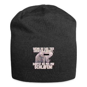 Wenn du das Tier erraten kannst - Schlafen - Jersey-Beanie - Anthrazit - Vorne
