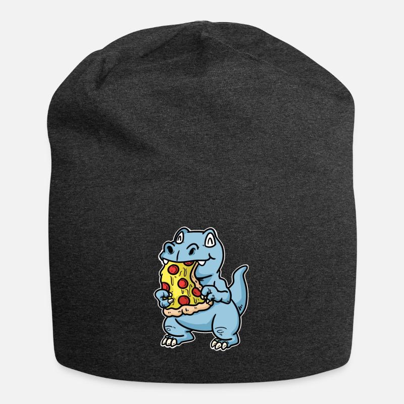 Pizzastück Pizza Salamipizza - Jersey-Beanie - Anthrazit