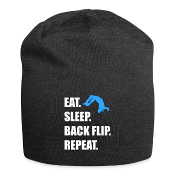 T-shirt Parkour Eat Sleep Backflip Repeat - Bonnet en jersey - charbon - Devant