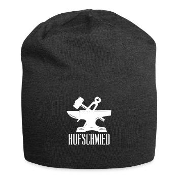 Hufschmied T-Shirt Geschenk Amboss - Jersey-Beanie - Anthrazit - Vorne