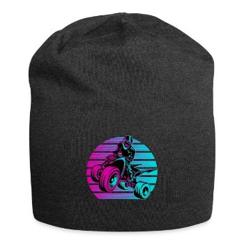 Quad Rider Offroad Biker ATV Vintage - Jersey Beanie - charcoal grey - Front