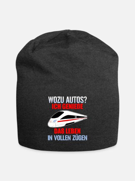 Ich Genieß Das Leben In Vollen Zügen - Jersey-Beanie - Anthrazit
