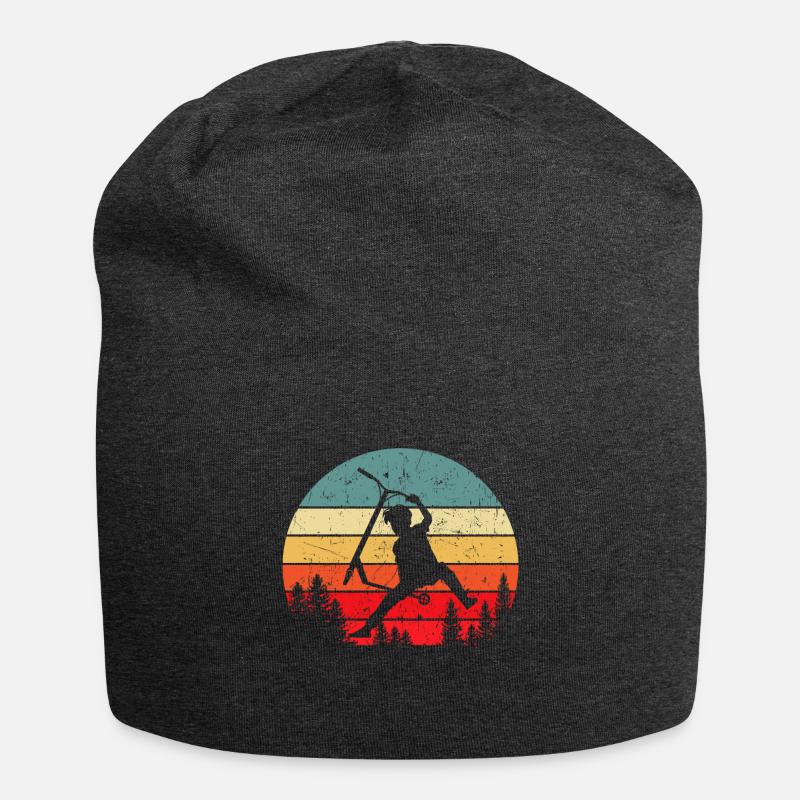 Scooter Stunt Tretroller Geschenkidee - Jersey-Beanie - Anthrazit
