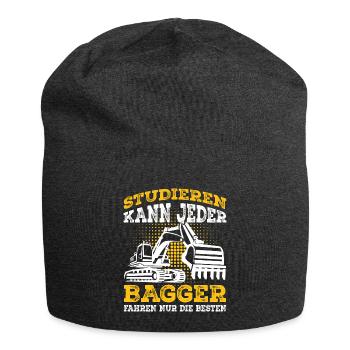 Baggerfahrer Sprüche Bagger Geschenk - Jersey-Beanie - Anthrazit - Vorne