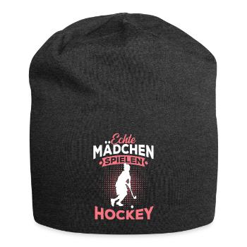 Echte Mädchen Spielen Hockey Feldhockey - Jersey-Beanie - Anthrazit - Vorne