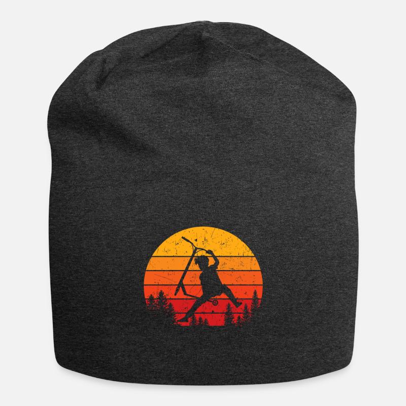 Scooter Stunt Retro Tretroller Geschenk Kinder - Jersey-Beanie - Anthrazit