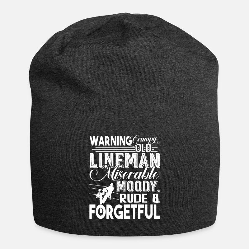 Monteur de lignes Grumpy Old Lineman - Bonnet en jersey - charbon