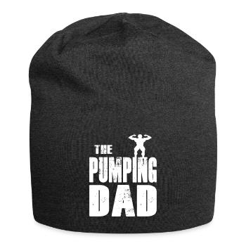 the pumping dad fitness gym fit sport muskeln - Jersey-Beanie - Anthrazit - Vorne