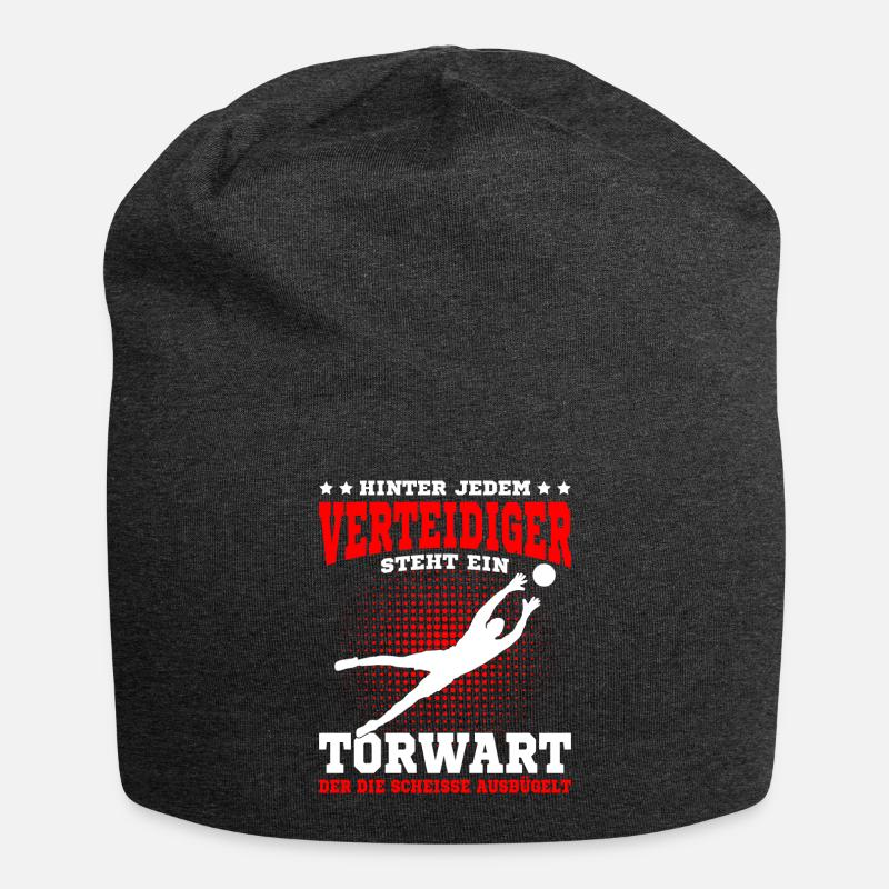 Fußball Torwart Torhüter lustiger Spruch - Jersey-Beanie - Anthrazit