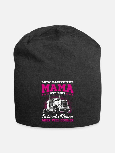 LKW Mama Trucker Babe Spruch Truckerin - Jersey-Beanie - Anthrazit
