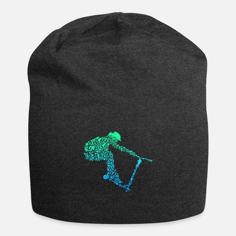 Scooter Stunt Tretroller Geschenk - Jersey-Beanie - Anthrazit