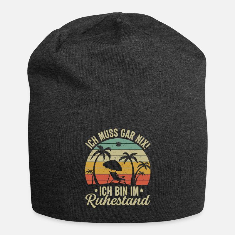 Rentner Rente Ruhestand Geschenk - Jersey-Beanie - Anthrazit