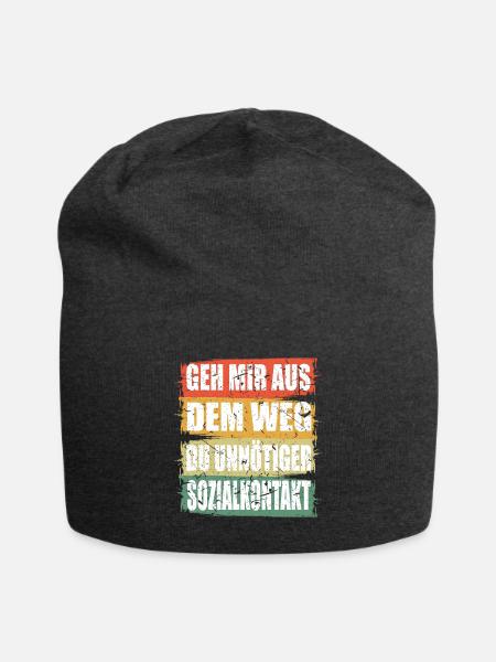 Unnötiger Sozial Kontakt - Jersey-Beanie - Anthrazit