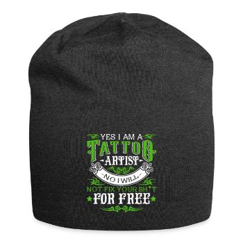 Tattoo-Künstler Ich bin ein Tattoo-Künstler - Jersey-Beanie - Anthrazit - Vorne