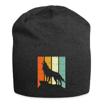 Wolf Retro - Jersey-Beanie - Anthrazit - Vorne