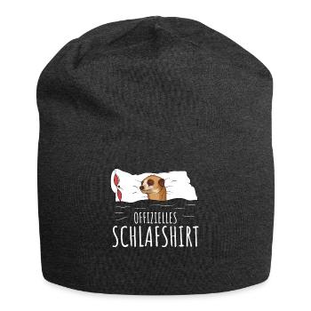 Offizielles Schlafshirt Erdmännchen Schlafen - Jersey-Beanie - Anthrazit - Vorne