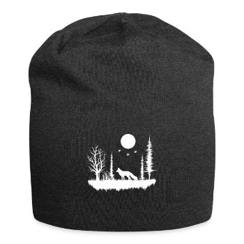Forest Nature Wilderness - Jersey Beanie - charcoal grey - Front