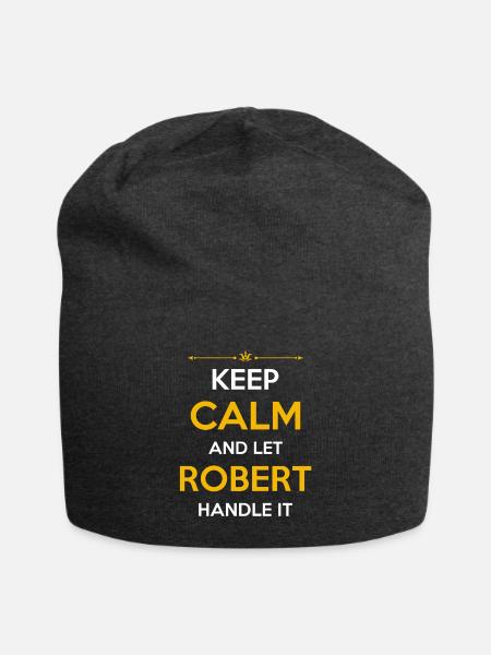 Robert Namen Geschenk - Jersey-Beanie - Anthrazit