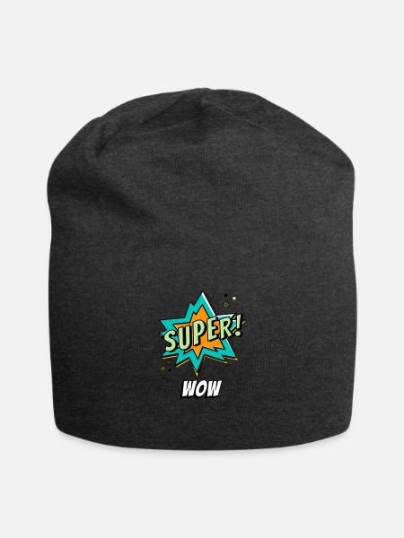 Comic Cartoon Comics WOW! Balloon Speech Bubble - Jersey-Beanie - Anthrazit