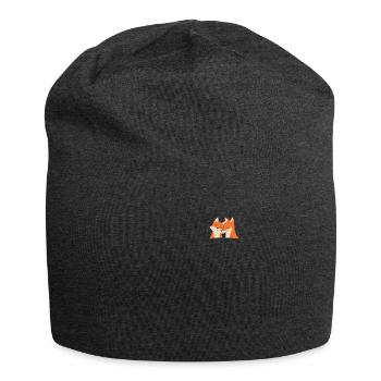 Fuchs in Tasche - Fuchs-Fan-Art Fuchsliebhaber - - Jersey-Beanie - Anthrazit - Vorne