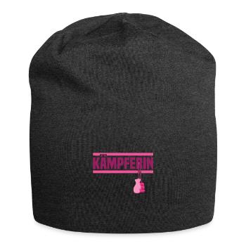 Brustkrebs Bewusstsein Kämpferin Mutter - Jersey-Beanie - Anthrazit - Vorne