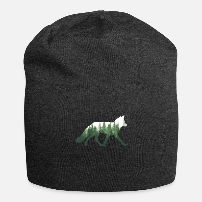 Fuchs Natur Wald - Jersey-Beanie - Anthrazit