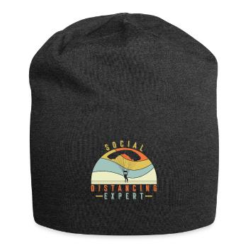 Social Distancing Expert Skydiver Parachute - Jersey Beanie - charcoal grey - Front