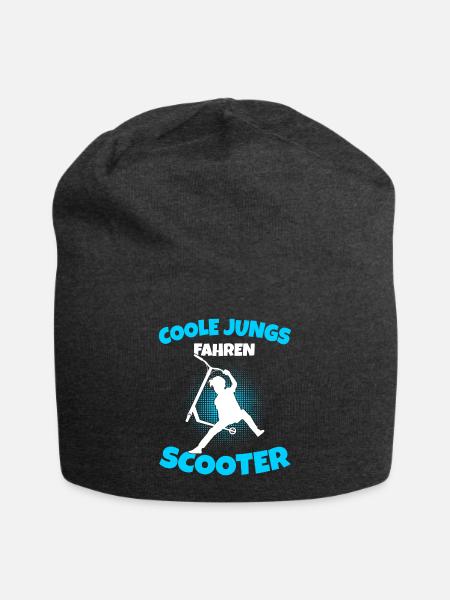 Coole Jungs fahren Scooter Stunt Roller - Jersey-Beanie - Anthrazit