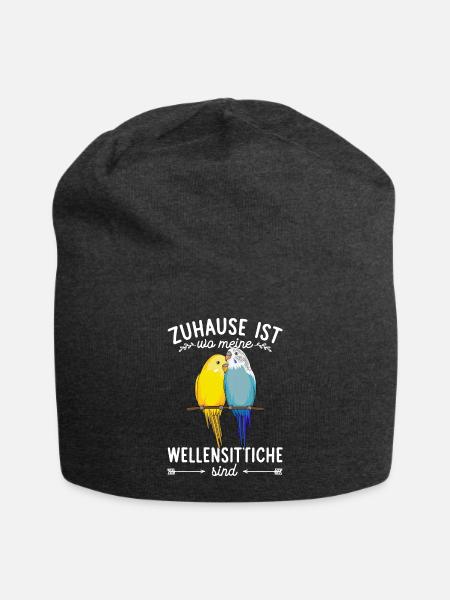 Zuhause ist wo meine Wellensittiche sind - Jersey-Beanie - Anthrazit