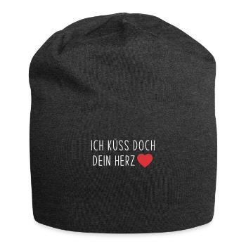 Ich küss doch dein Herz - Jersey-Beanie - Anthrazit - Vorne