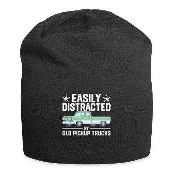 Facilement distraire par les vieux pick-up voitures de collection - Bonnet en jersey - charbon - Devant