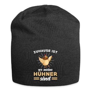 Zuhause ist wo meine Hühner sind - Jersey-Beanie - Anthrazit - Vorne