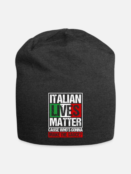 Italian Lives Matter Italian Italian Sauce - Jersey Beanie - charcoal grey