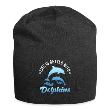 Delfin - Bonnet en jersey - charbon - Devant