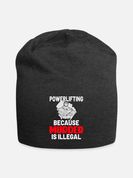 Bodybuilding Powerlifting Weightlifting Fitness - Jersey-Beanie - Anthrazit