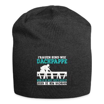 Dachdecker Dachdecken Dachspengler Dach Geschenk - Jersey-Beanie - Anthrazit - Vorne