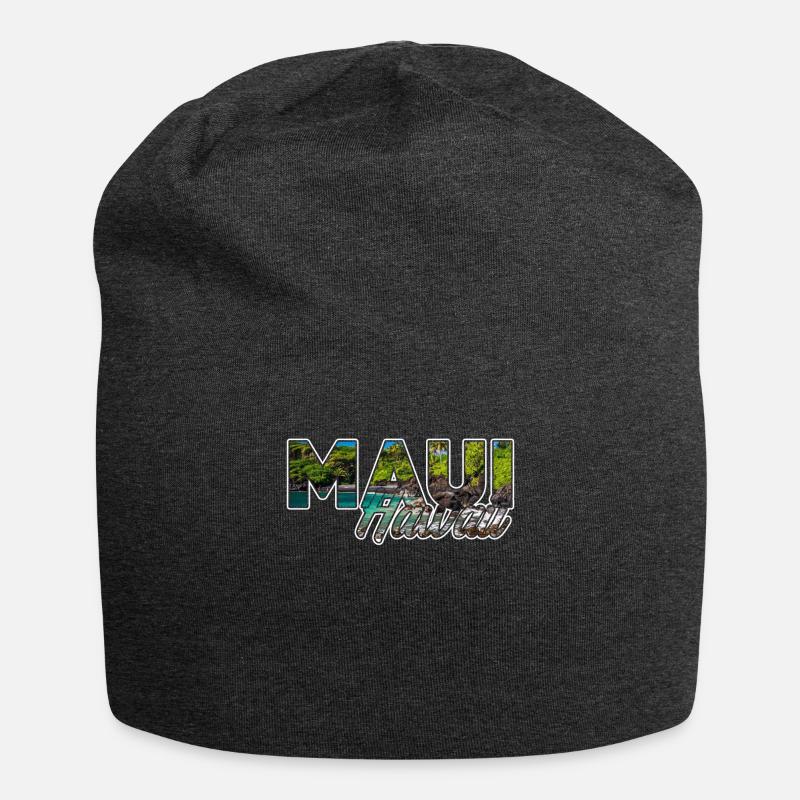 Maui Hawaii - Jersey-Beanie - Anthrazit