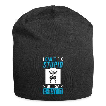 X-ray radiologist gift - Jersey Beanie - charcoal grey - Front