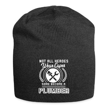 Plumber Become A Plumber - Jersey Beanie - charcoal grey - Front