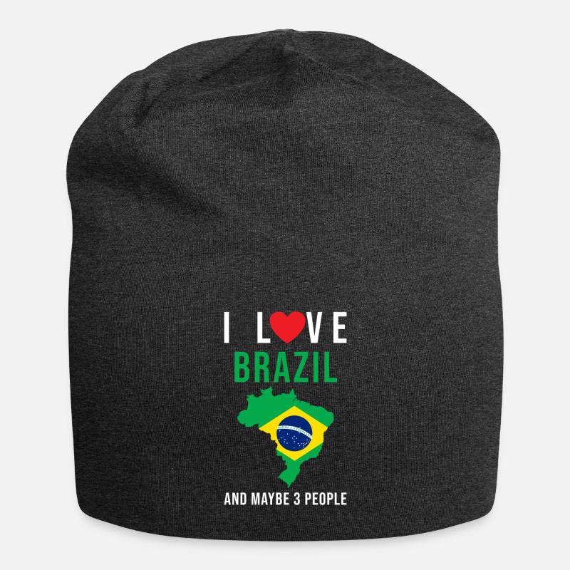 Brésil j'aime le Brésil - Bonnet en jersey - charbon