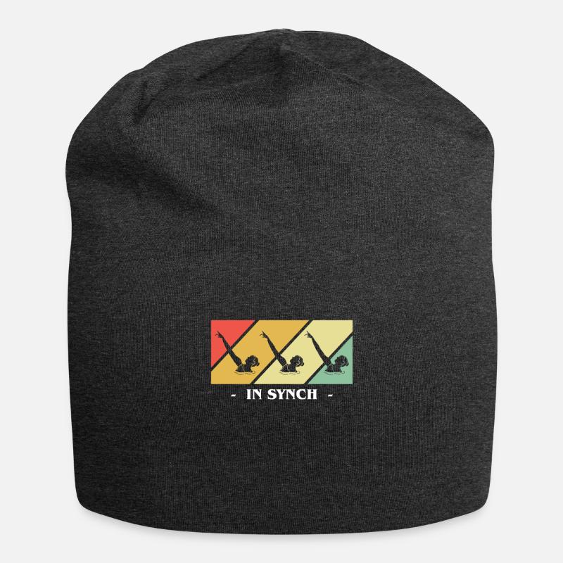Vintage Retro Synchronschwimmer Geschenk - Jersey-Beanie - Anthrazit