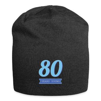 80 ans anniversaire Idée cadeau Drôles de phrases - Bonnet en jersey - charbon - Devant