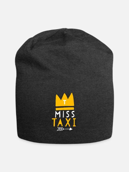 Miss Taxi Geschenk Spruch Frau - Jersey-Beanie - Anthrazit