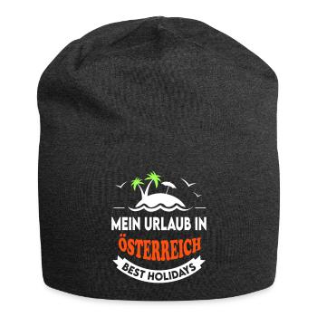 Urlaub Ferien Reise ÖSTERREICH - Jersey-Beanie - Anthrazit - Vorne