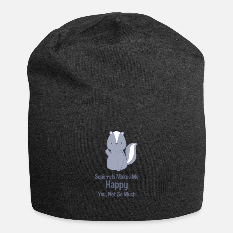 Écureuils drôles - Bonnet en jersey - charbon