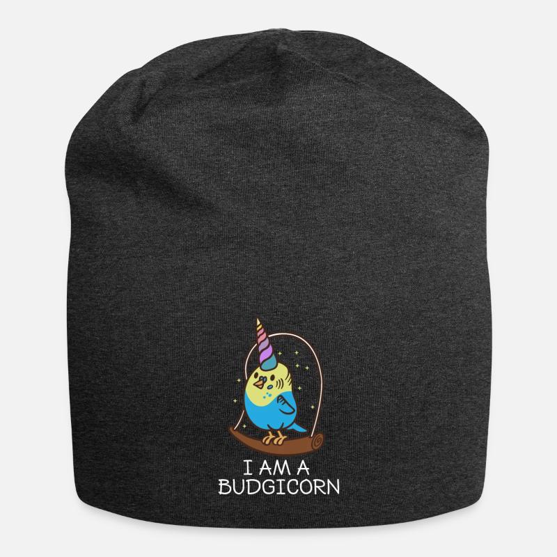 Je suis une perruche licorne perruche - Bonnet en jersey - charbon