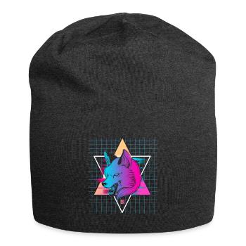 Japon Vaporwave Wolf - Bonnet en jersey - charbon - Devant