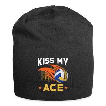 Volley-ball Kiss my Ace - Bonnet en jersey - charbon - Devant